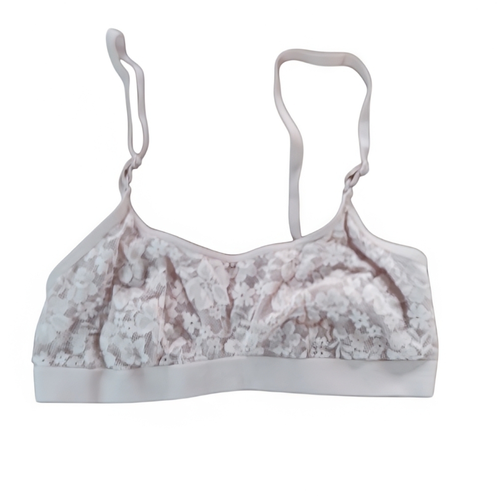 Auden Light Pink Lightly Lined Bralette Scoop Neck Small